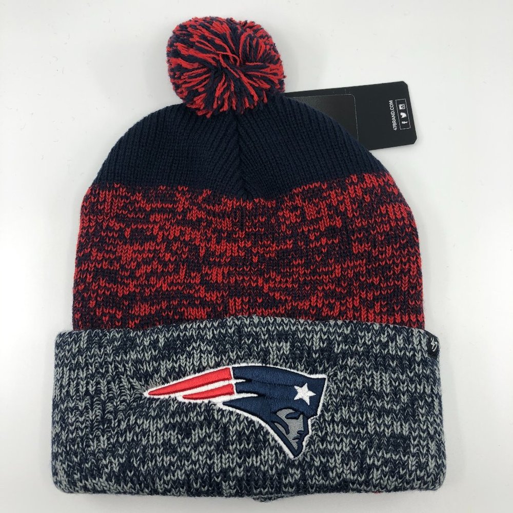 NEW ENGLAND PATRIOTS 47 Knit Cuffed Pom Beanie Hat